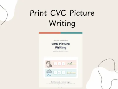 Print CVC Picture Writing — preview 1