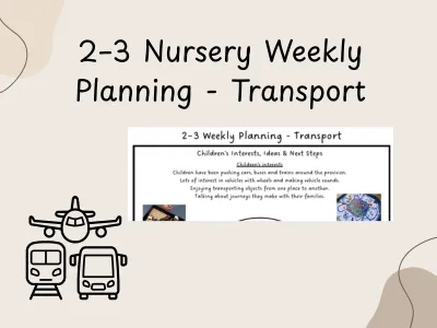 2–3 Nursery Weekly Planning - Transport — preview 1