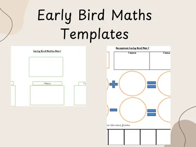 Early Bird Maths Templates — preview 1