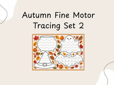 Autumn Fine Motor Tracing Set 2 — preview 1