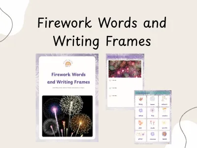 Firework Words and Writing Frames — preview 1
