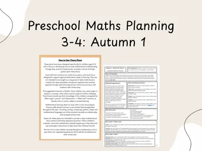 Preschool Maths Planning 3-4: Autumn 1 — preview 1