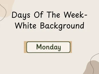 Days Of The Week Labels - White Background — preview 1
