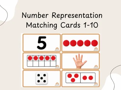 Number Representation Matching Cards 1-10 — preview 1