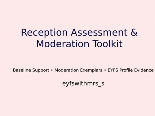 Reception Baseline Assessment Toolkit — preview 2