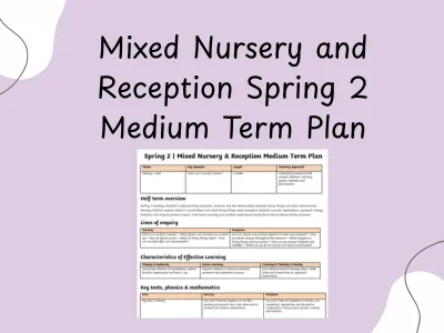 Mixed Nursery and Reception Spring 2 Medium Term Plan — preview 1