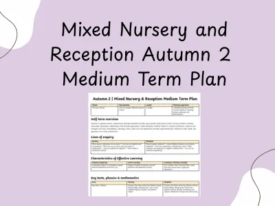 Mixed Nursery and Reception Autumn 2 Medium Term Plan — preview 1