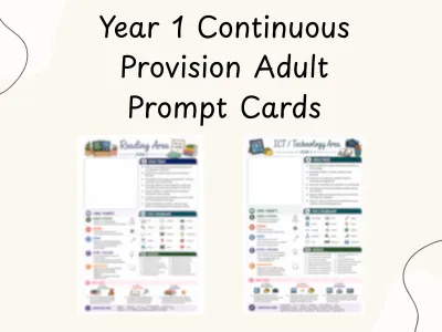 Year 1 Continuous Provision Adult Prompt Cards — preview 1