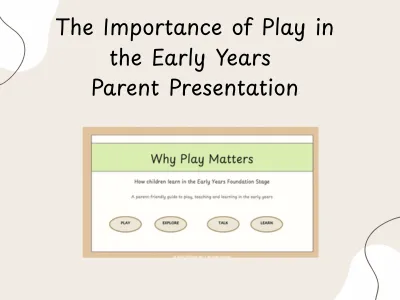 The Importance of Play in the Early Years - Parent Presentation — preview 1