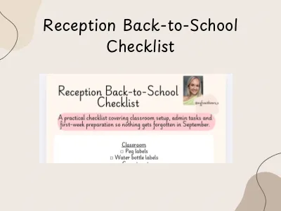 Reception Back-to-School Checklist — preview 1