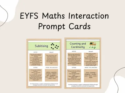 EYFS Maths Interaction Prompt Cards — preview 1