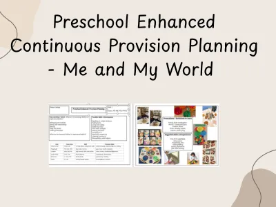 Preschool Enhanced Continuous Provision Planning- Me and My World — preview 1