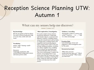 Autumn Term - Reception UTW Science Planning — preview 1