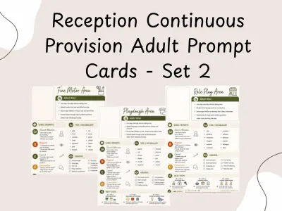 Reception Continuous Provision Adult Prompt Cards Set 2 — preview 1