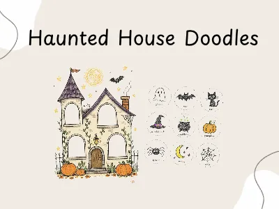 Haunted House Doodles — preview 1
