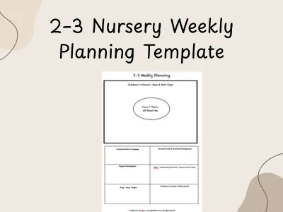2–3 Nursery Weekly Planning Template — preview 1