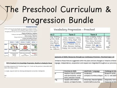The Preschool Curriculum & Progression Bundle — preview 1