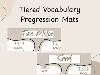 Tiered Vocabulary Progressions Mats — preview 1