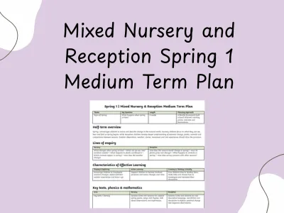 Mixed Nursery and Reception Spring 1 Medium Term Plan — preview 1