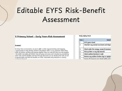 Editable EYFS Risk-Benefit Assessment — preview 1