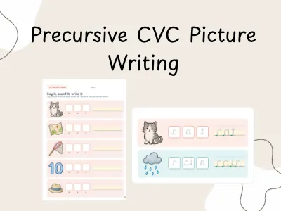 Precursive CVC Picture Writing — preview 1