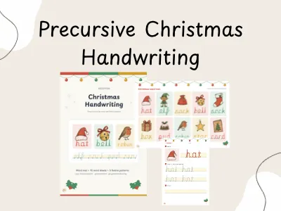 Precursive Christmas Handwriting — preview 1