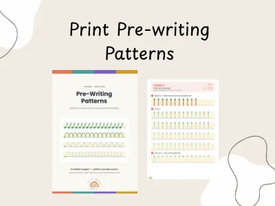 Print Pre-writing Patterns — preview 1