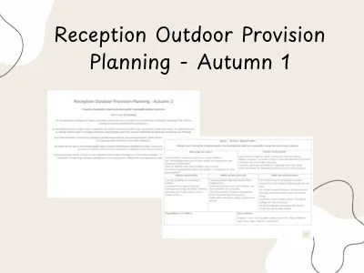 Reception Outdoor Provision Planning - Autumn 2 — preview 1
