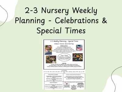 2-3 Nursery Weekly Planning - Celebrations and Special Times — preview 1