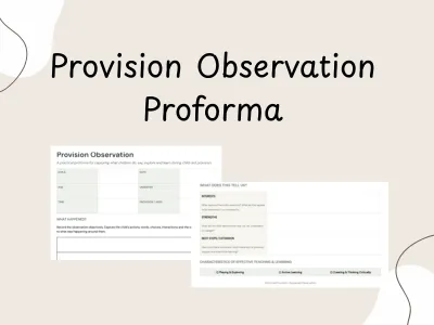 Provision Observation Proforma — preview 1