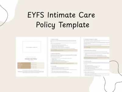 EYFS Intimate Care Policy Template — preview 1