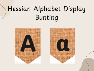 Hessian Alphabet Display Bunting — preview 1