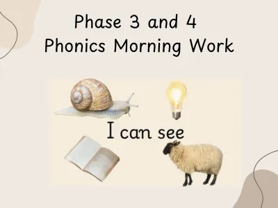 Phase 3 and 4 Phonics Morning Work — preview 1