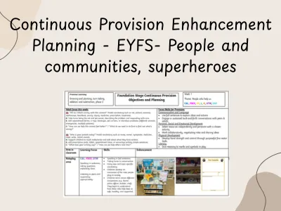 Continuous Provision Enhancement Planning - EYFS- People and communities, superheroes — preview 1