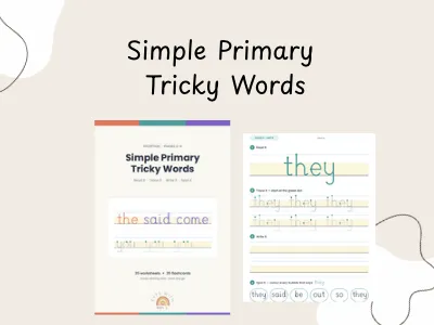 Simple Primary Tricky Words — preview 1