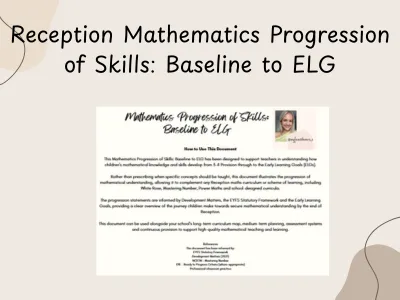 Reception Maths Progression of Skills: Baseline to ELG — preview 1