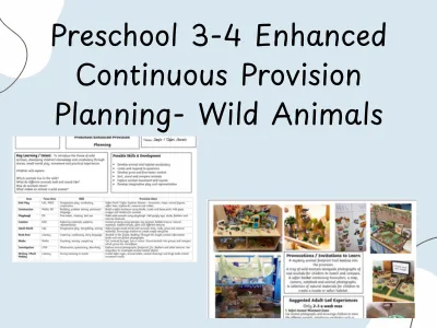 Preschool Enhanced Continuous Provision Planning- Wild Animals — preview 1