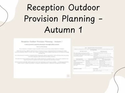 Reception Outdoor Provision Planning - Autumn 1 — preview 1