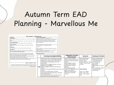 Autumn Term EAD Planning - Marvellous Me — preview 1