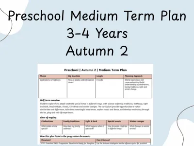 Preschool Autumn 2 Medium Term Plan | 3–4 Years — preview 1