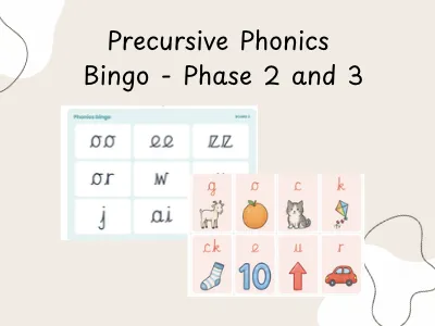 Precursive Phonics Bingo — preview 1