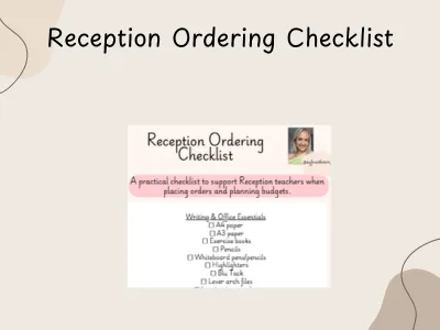 Reception Ordering Checklist — preview 1