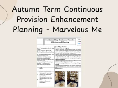Autumn Term Continuous Provision Enhancement Planning - Reception - Marvellous Me — preview 1