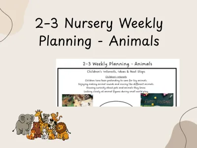 2–3 Nursery Weekly Planning - Animals — preview 1