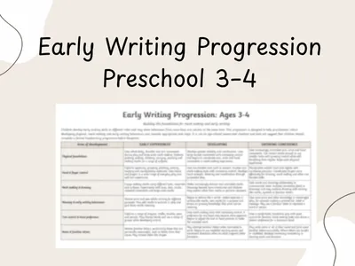 Early Writing Progression - Preschool age 3-4 — preview 1