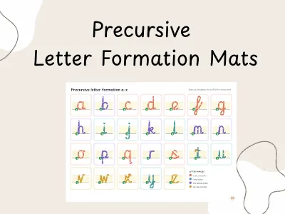 Precursive Letter Formation Mats — preview 1