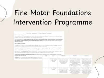 Fine Motor Foundations Intervention Programme — preview 1