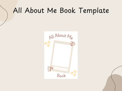 All About Me Book Template — preview 1