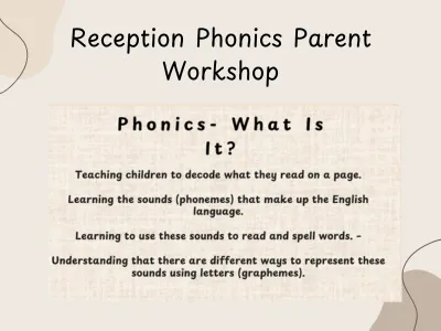 Reception Phonics Parent Workshop — preview 1