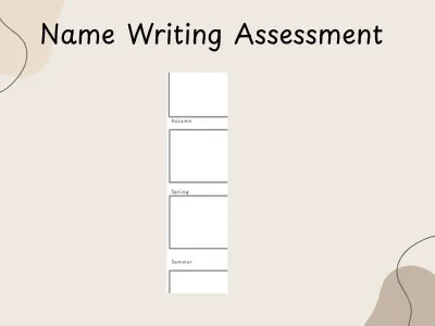 Name Writing Assessment — preview 1